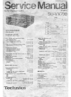 Technics - SUVX-700 - Service manual